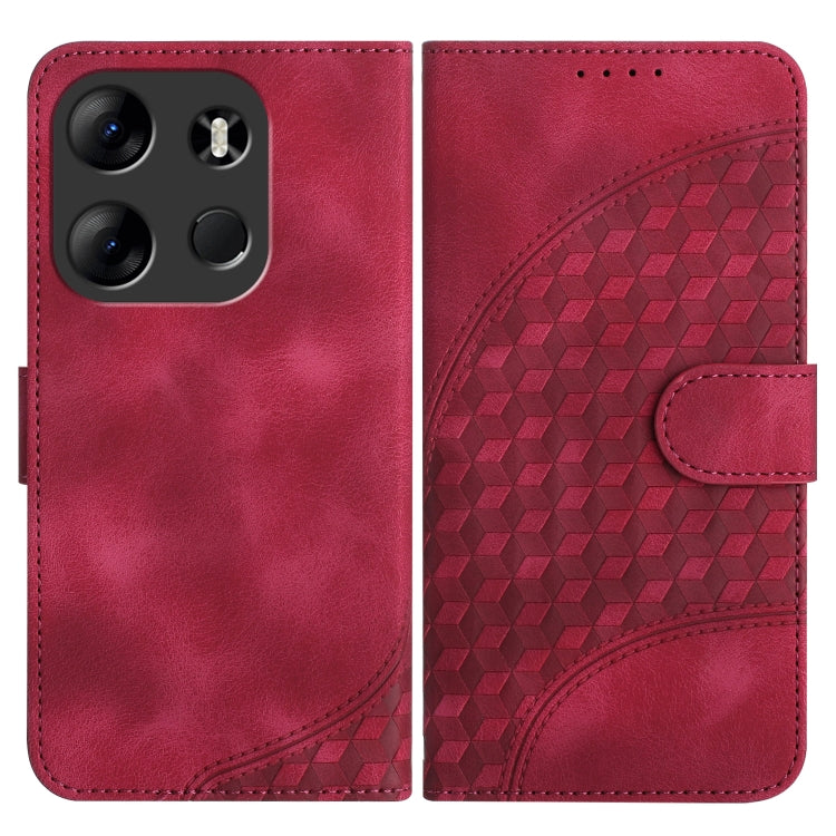 Elephant Head Embossed Phone Leather Case with Lanyard, For Tecno Spark 10 4G, For Tecno Spark Go 2023, For Tecno Spark 10 Pro, For Tecno Pova 4