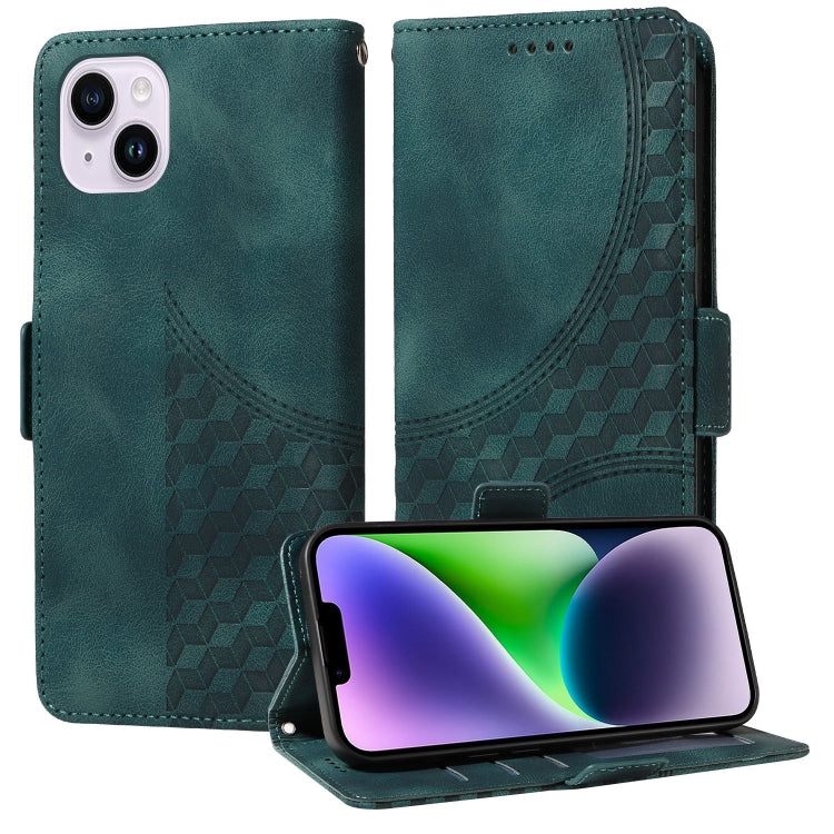 Embossed Rhombus Starry Leather Phone Case, For iPhone 13, For iPhone 12 Pro Max, For iPhone 12 / 12 Pro, For iPhone 11 Pro Max, For iPhone 11, For iPhone XR, For iPhone XS Max, For iPhone 7 Plus / 8 Plus