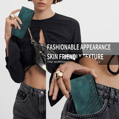 Embossed Rhombus Starry Leather Phone Case, For iPhone 13, For iPhone 12 Pro Max, For iPhone 12 / 12 Pro, For iPhone 11 Pro Max, For iPhone 11, For iPhone XR, For iPhone XS Max, For iPhone 7 Plus / 8 Plus
