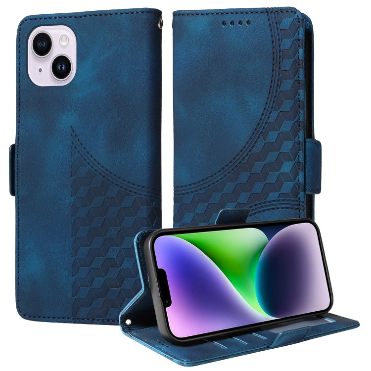 Embossed Rhombus Starry Leather Phone Case, For iPhone 13, For iPhone 12 Pro Max, For iPhone 12 / 12 Pro, For iPhone 11 Pro Max, For iPhone 11, For iPhone XR, For iPhone XS Max, For iPhone 7 Plus / 8 Plus