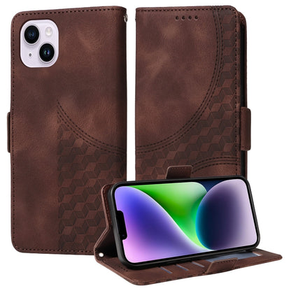 Embossed Rhombus Starry Leather Phone Case, For iPhone 13, For iPhone 12 Pro Max, For iPhone 12 / 12 Pro, For iPhone 11 Pro Max, For iPhone 11, For iPhone XR, For iPhone XS Max, For iPhone 7 Plus / 8 Plus