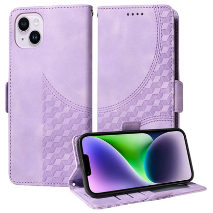 Embossed Rhombus Starry Leather Phone Case, For iPhone 13, For iPhone 12 Pro Max, For iPhone 12 / 12 Pro, For iPhone 11 Pro Max, For iPhone 11, For iPhone XR, For iPhone XS Max, For iPhone 7 Plus / 8 Plus