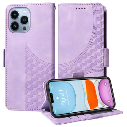 Embossed Rhombus Starry Leather Phone Case, For iPhone 13, For iPhone 12 Pro Max, For iPhone 12 / 12 Pro, For iPhone 11 Pro Max, For iPhone 11, For iPhone XR, For iPhone XS Max, For iPhone 7 Plus / 8 Plus