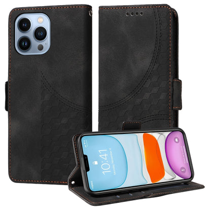 Embossed Rhombus Starry Leather Phone Case, For iPhone 13, For iPhone 12 Pro Max, For iPhone 12 / 12 Pro, For iPhone 11 Pro Max, For iPhone 11, For iPhone XR, For iPhone XS Max, For iPhone 7 Plus / 8 Plus