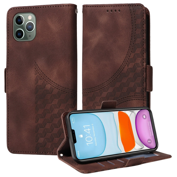 Embossed Rhombus Starry Leather Phone Case, For iPhone 13, For iPhone 12 Pro Max, For iPhone 12 / 12 Pro, For iPhone 11 Pro Max, For iPhone 11, For iPhone XR, For iPhone XS Max, For iPhone 7 Plus / 8 Plus