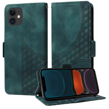 Embossed Rhombus Starry Leather Phone Case, For iPhone 13, For iPhone 12 Pro Max, For iPhone 12 / 12 Pro, For iPhone 11 Pro Max, For iPhone 11, For iPhone XR, For iPhone XS Max, For iPhone 7 Plus / 8 Plus