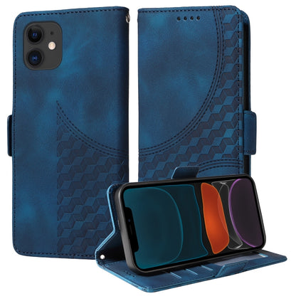 Embossed Rhombus Starry Leather Phone Case, For iPhone 13, For iPhone 12 Pro Max, For iPhone 12 / 12 Pro, For iPhone 11 Pro Max, For iPhone 11, For iPhone XR, For iPhone XS Max, For iPhone 7 Plus / 8 Plus