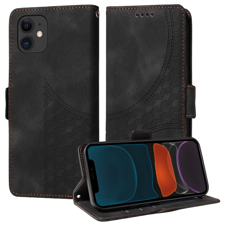 Embossed Rhombus Starry Leather Phone Case, For iPhone 13, For iPhone 12 Pro Max, For iPhone 12 / 12 Pro, For iPhone 11 Pro Max, For iPhone 11, For iPhone XR, For iPhone XS Max, For iPhone 7 Plus / 8 Plus