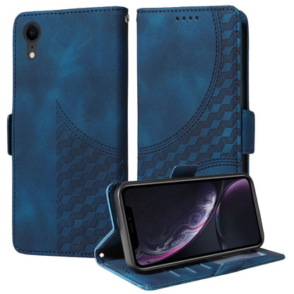 Embossed Rhombus Starry Leather Phone Case, For iPhone 13, For iPhone 12 Pro Max, For iPhone 12 / 12 Pro, For iPhone 11 Pro Max, For iPhone 11, For iPhone XR, For iPhone XS Max, For iPhone 7 Plus / 8 Plus