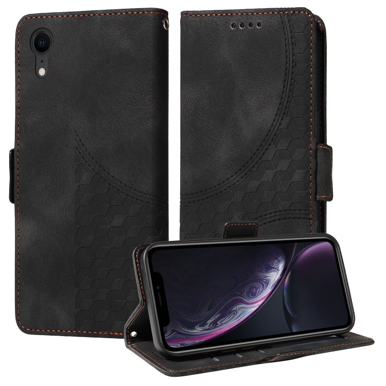 Embossed Rhombus Starry Leather Phone Case, For iPhone 13, For iPhone 12 Pro Max, For iPhone 12 / 12 Pro, For iPhone 11 Pro Max, For iPhone 11, For iPhone XR, For iPhone XS Max, For iPhone 7 Plus / 8 Plus
