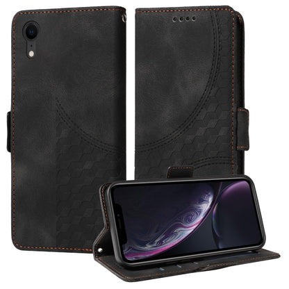 Embossed Rhombus Starry Leather Phone Case, For iPhone 13, For iPhone 12 Pro Max, For iPhone 12 / 12 Pro, For iPhone 11 Pro Max, For iPhone 11, For iPhone XR, For iPhone XS Max, For iPhone 7 Plus / 8 Plus