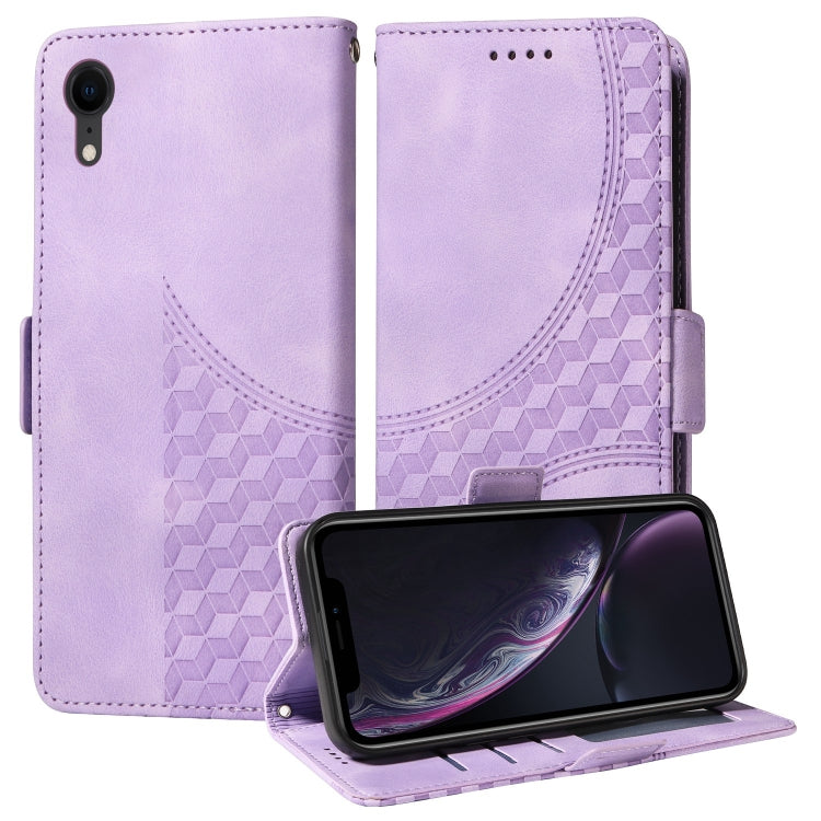 Embossed Rhombus Starry Leather Phone Case, For iPhone 13, For iPhone 12 Pro Max, For iPhone 12 / 12 Pro, For iPhone 11 Pro Max, For iPhone 11, For iPhone XR, For iPhone XS Max, For iPhone 7 Plus / 8 Plus
