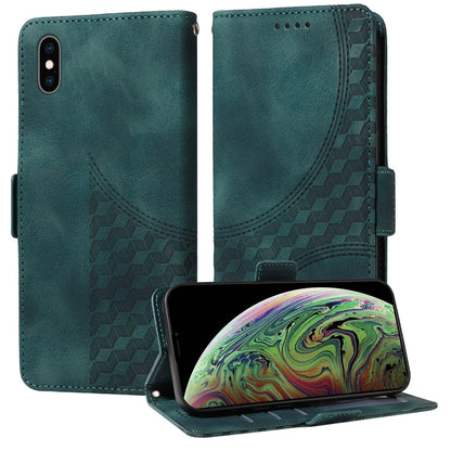 Embossed Rhombus Starry Leather Phone Case, For iPhone 13, For iPhone 12 Pro Max, For iPhone 12 / 12 Pro, For iPhone 11 Pro Max, For iPhone 11, For iPhone XR, For iPhone XS Max, For iPhone 7 Plus / 8 Plus