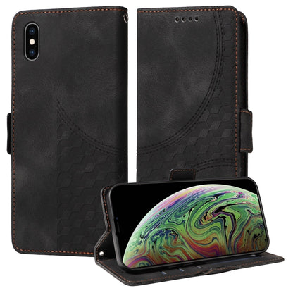 Embossed Rhombus Starry Leather Phone Case, For iPhone 13, For iPhone 12 Pro Max, For iPhone 12 / 12 Pro, For iPhone 11 Pro Max, For iPhone 11, For iPhone XR, For iPhone XS Max, For iPhone 7 Plus / 8 Plus