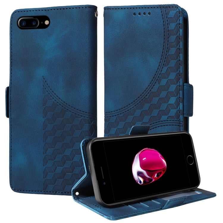 Embossed Rhombus Starry Leather Phone Case, For iPhone 13, For iPhone 12 Pro Max, For iPhone 12 / 12 Pro, For iPhone 11 Pro Max, For iPhone 11, For iPhone XR, For iPhone XS Max, For iPhone 7 Plus / 8 Plus