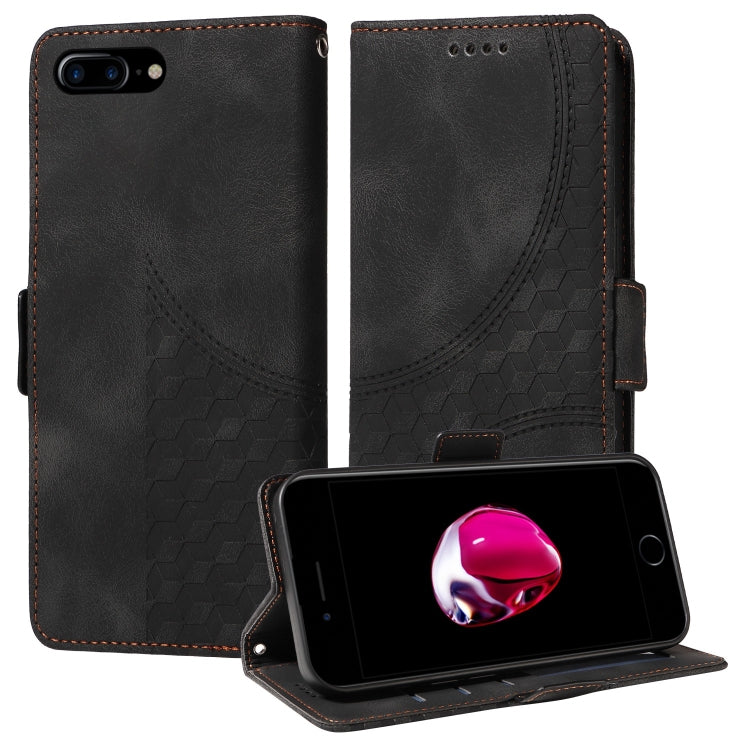 Embossed Rhombus Starry Leather Phone Case, For iPhone 13, For iPhone 12 Pro Max, For iPhone 12 / 12 Pro, For iPhone 11 Pro Max, For iPhone 11, For iPhone XR, For iPhone XS Max, For iPhone 7 Plus / 8 Plus
