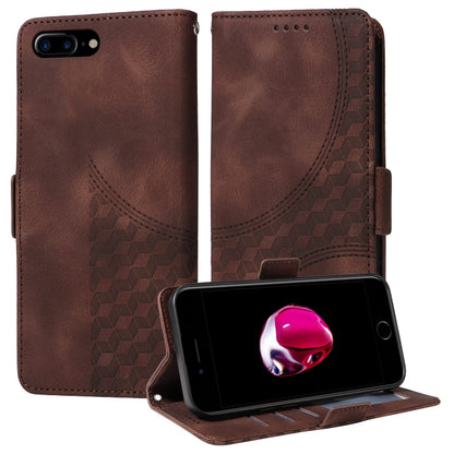 Embossed Rhombus Starry Leather Phone Case, For iPhone 13, For iPhone 12 Pro Max, For iPhone 12 / 12 Pro, For iPhone 11 Pro Max, For iPhone 11, For iPhone XR, For iPhone XS Max, For iPhone 7 Plus / 8 Plus