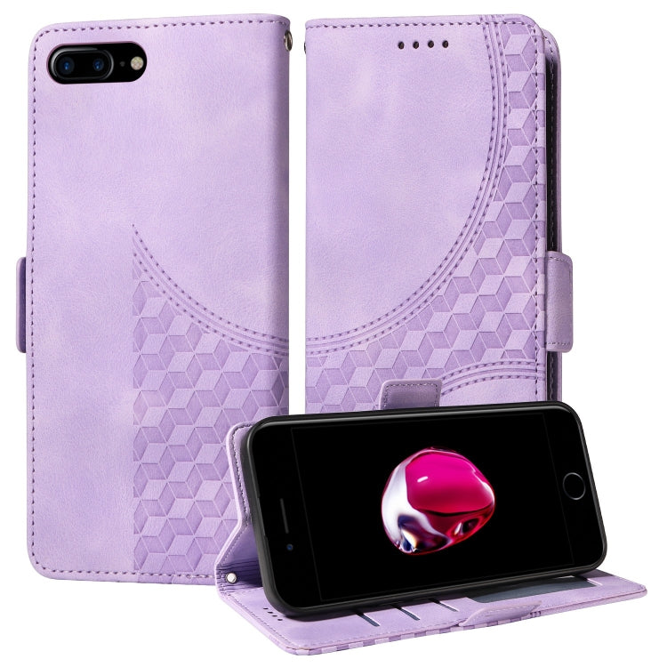 Embossed Rhombus Starry Leather Phone Case, For iPhone 13, For iPhone 12 Pro Max, For iPhone 12 / 12 Pro, For iPhone 11 Pro Max, For iPhone 11, For iPhone XR, For iPhone XS Max, For iPhone 7 Plus / 8 Plus