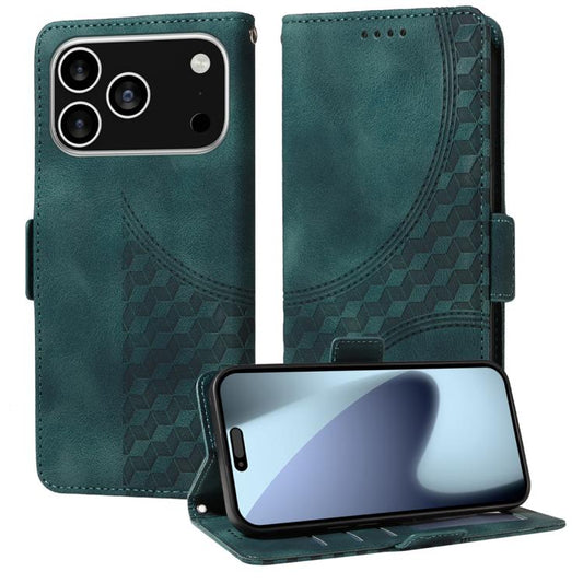 Embossed Rhombus Starry Leather Phone Case, For iPhone 18 Pro / 17 Pro, For iPhone 18 Pro Max / 17 Pro Max, For iPhone 17, For iPhone 17 Air, For iPhone SE 2024, For iPhone 16 Pro Max, For iPhone 16 Pro, For iPhone 16 Plus, For iPhone 16               ...
