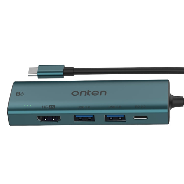 Onten UC126 5 in 1 USB-C / Type-C to Dual HDM I+ USB2.0 + PD3.0 Multi-function HUB Docking Station, UC126