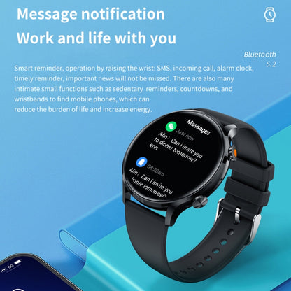 Montre connectée sport QS40 1,39 pouces BT5.2, prend en charge les appels Bluetooth / le suivi du sommeil / de l'oxygène sanguin / de la température / de la fréquence cardiaque / de la tension artérielle