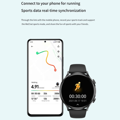 Montre connectée sport QS40 1,39 pouces BT5.2, prend en charge les appels Bluetooth / le suivi du sommeil / de l'oxygène sanguin / de la température / de la fréquence cardiaque / de la tension artérielle