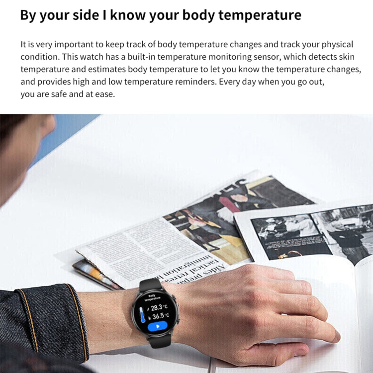 Montre connectée sport QS40 1,39 pouces BT5.2, prend en charge les appels Bluetooth / le suivi du sommeil / de l'oxygène sanguin / de la température / de la fréquence cardiaque / de la tension artérielle