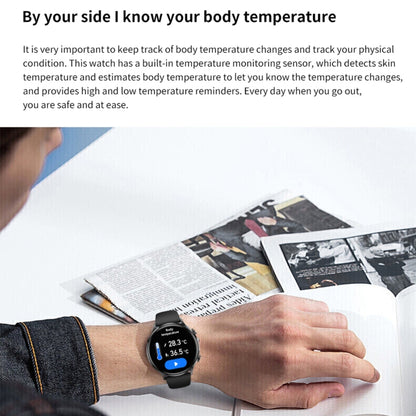 Montre connectée sport QS40 1,39 pouces BT5.2, prend en charge les appels Bluetooth / le suivi du sommeil / de l'oxygène sanguin / de la température / de la fréquence cardiaque / de la tension artérielle