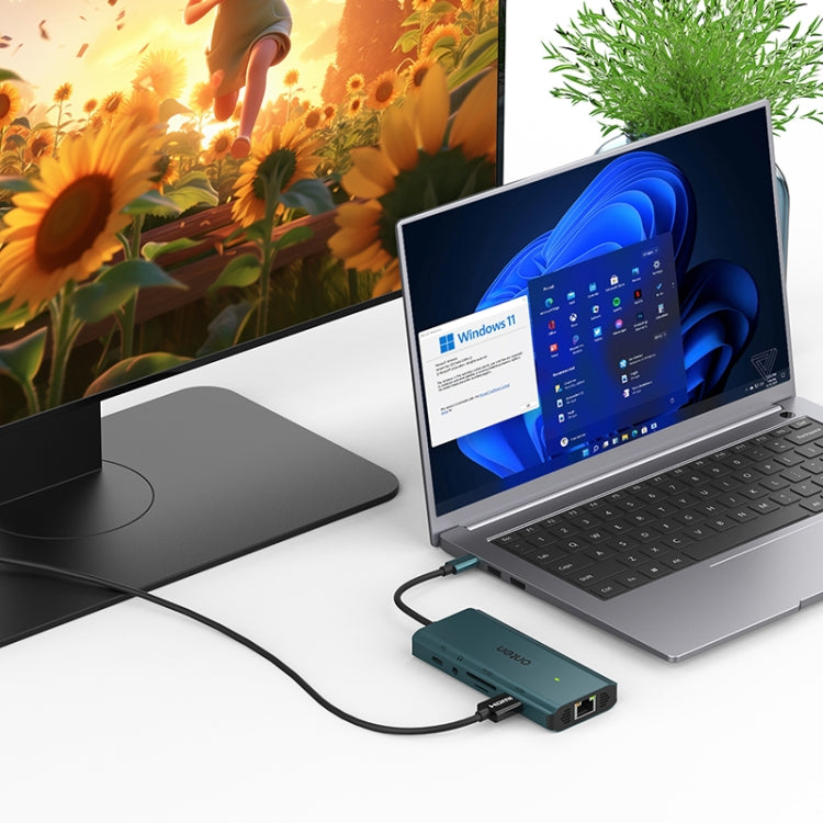 Onten UC961 9 in 1 USB-C / Type-C Multi-function HUB Docking Station, UC961