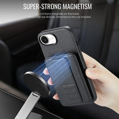 Fierre Shann Oil Wax Cow Leather Card Holder Back Phone Case, For iPhone 17e / 16e, For iPhone 17 Pro Max, For iPhone 17 Pro, For iPhone 17, For iPhone Air, For iPhone 16 Pro Max, For iPhone 16 Pro, For iPhone 16 Plus, For iPhone 16, For iPhone 15 Pro ...