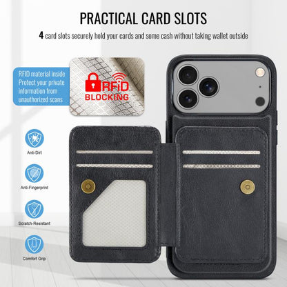 Fierre Shann Oil Wax Cow Leather Card Holder Back Phone Case