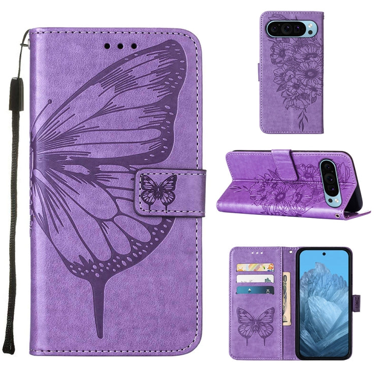Embossed Butterfly Leather Phone Case, For Google Pixel 11 Pro XL, For Google Pixel 11 Pro / 11, For Google Pixel 10 Pro XL, For Google Pixel 10 / 10 Pro+, For Google Pixel 9a, For Google Pixel 9 Pro XL, For Google Pixel 9 Pro, For Google Pixel 9      ...