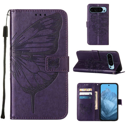 Embossed Butterfly Leather Phone Case, For Google Pixel 11 Pro XL, For Google Pixel 11 Pro / 11, For Google Pixel 10 Pro XL, For Google Pixel 10 / 10 Pro+, For Google Pixel 9a, For Google Pixel 9 Pro XL, For Google Pixel 9 Pro, For Google Pixel 9      ...
