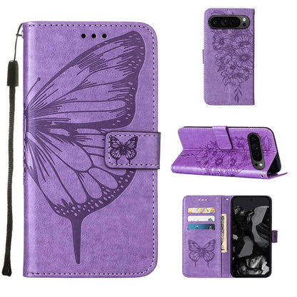 Embossed Butterfly Leather Phone Case, For Google Pixel 11 Pro XL, For Google Pixel 11 Pro / 11, For Google Pixel 10 Pro XL, For Google Pixel 10 / 10 Pro+, For Google Pixel 9a, For Google Pixel 9 Pro XL, For Google Pixel 9 Pro, For Google Pixel 9      ...