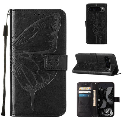 Embossed Butterfly Leather Phone Case, For Google Pixel 11 Pro XL, For Google Pixel 11 Pro / 11, For Google Pixel 10 Pro XL, For Google Pixel 10 / 10 Pro+, For Google Pixel 9a, For Google Pixel 9 Pro XL, For Google Pixel 9 Pro, For Google Pixel 9      ...
