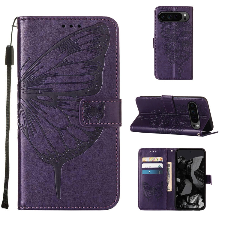 Embossed Butterfly Leather Phone Case, For Google Pixel 11 Pro XL, For Google Pixel 11 Pro / 11, For Google Pixel 10 Pro XL, For Google Pixel 10 / 10 Pro+, For Google Pixel 9a, For Google Pixel 9 Pro XL, For Google Pixel 9 Pro, For Google Pixel 9      ...
