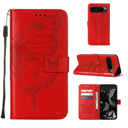 Embossed Butterfly Leather Phone Case, For Google Pixel 11 Pro XL, For Google Pixel 11 Pro / 11, For Google Pixel 10 Pro XL, For Google Pixel 10 / 10 Pro+, For Google Pixel 9a, For Google Pixel 9 Pro XL, For Google Pixel 9 Pro, For Google Pixel 9      ...