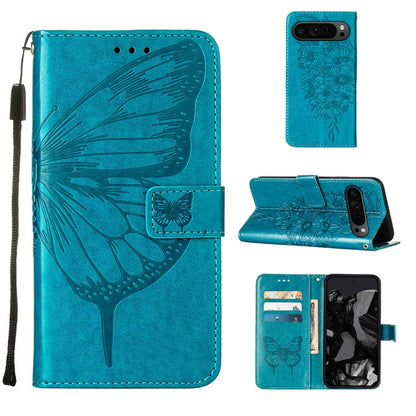 Embossed Butterfly Leather Phone Case, For Google Pixel 11 Pro XL, For Google Pixel 11 Pro / 11, For Google Pixel 10 Pro XL, For Google Pixel 10 / 10 Pro+, For Google Pixel 9a, For Google Pixel 9 Pro XL, For Google Pixel 9 Pro, For Google Pixel 9      ...
