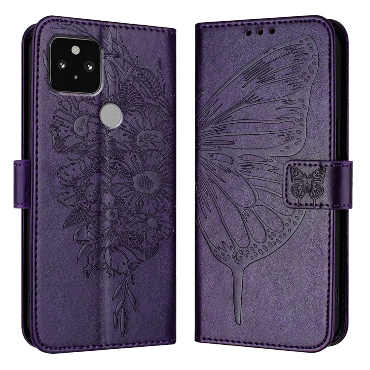Embossed Butterfly Leather Phone Case, For Google Pixel 7 Pro, For Google Pixel 7, For Google Pixel 6a, For Google Pixel 6 Pro, For Google Pixel 6, For Google Pixel 5a 5G, For Google Pixel 5 XL / Pixel 4a 5G, For Google Pixel 5