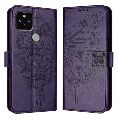 Embossed Butterfly Leather Phone Case, For Google Pixel 7 Pro, For Google Pixel 7, For Google Pixel 6a, For Google Pixel 6 Pro, For Google Pixel 6, For Google Pixel 5a 5G, For Google Pixel 5 XL / Pixel 4a 5G, For Google Pixel 5