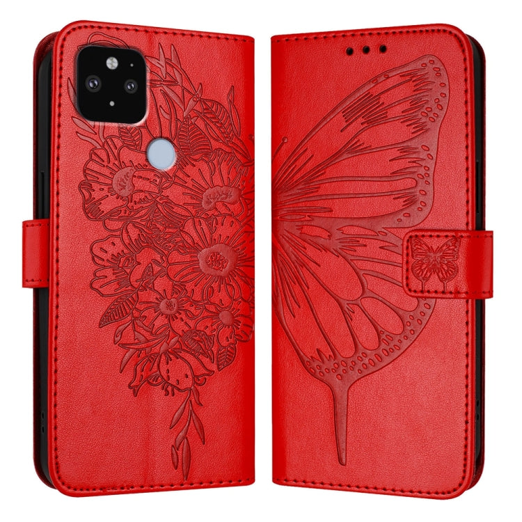 Embossed Butterfly Leather Phone Case, For Google Pixel 7 Pro, For Google Pixel 7, For Google Pixel 6a, For Google Pixel 6 Pro, For Google Pixel 6, For Google Pixel 5a 5G, For Google Pixel 5 XL / Pixel 4a 5G, For Google Pixel 5