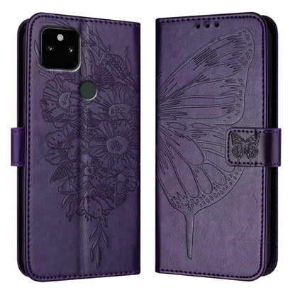 Embossed Butterfly Leather Phone Case, For Google Pixel 7 Pro, For Google Pixel 7, For Google Pixel 6a, For Google Pixel 6 Pro, For Google Pixel 6, For Google Pixel 5a 5G, For Google Pixel 5 XL / Pixel 4a 5G, For Google Pixel 5