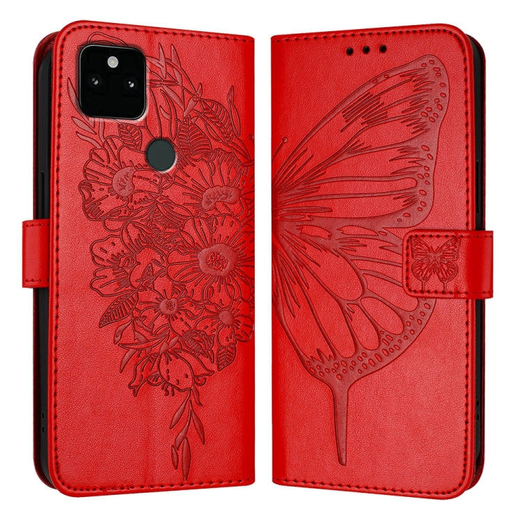 Embossed Butterfly Leather Phone Case, For Google Pixel 7 Pro, For Google Pixel 7, For Google Pixel 6a, For Google Pixel 6 Pro, For Google Pixel 6, For Google Pixel 5a 5G, For Google Pixel 5 XL / Pixel 4a 5G, For Google Pixel 5
