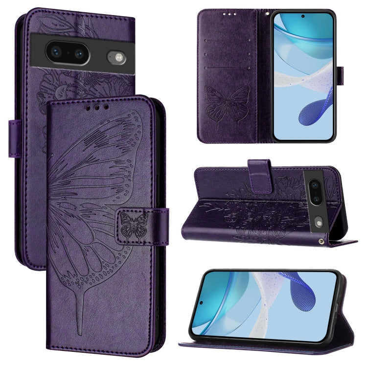 Embossed Butterfly Leather Phone Case, For Google Pixel 7 Pro, For Google Pixel 7, For Google Pixel 6a, For Google Pixel 6 Pro, For Google Pixel 6, For Google Pixel 5a 5G, For Google Pixel 5 XL / Pixel 4a 5G, For Google Pixel 5
