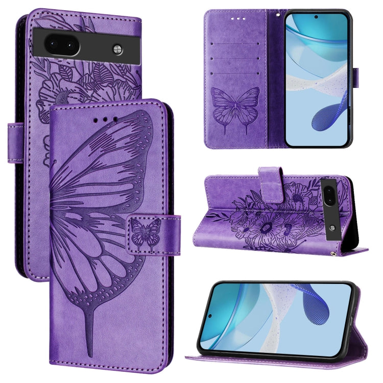 Embossed Butterfly Leather Phone Case, For Google Pixel 7 Pro, For Google Pixel 7, For Google Pixel 6a, For Google Pixel 6 Pro, For Google Pixel 6, For Google Pixel 5a 5G, For Google Pixel 5 XL / Pixel 4a 5G, For Google Pixel 5