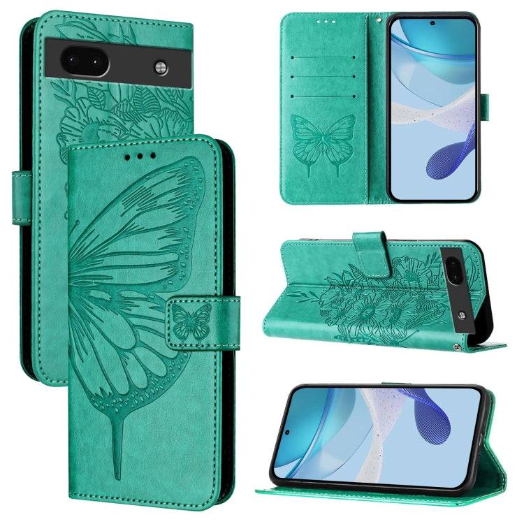 Embossed Butterfly Leather Phone Case, For Google Pixel 7 Pro, For Google Pixel 7, For Google Pixel 6a, For Google Pixel 6 Pro, For Google Pixel 6, For Google Pixel 5a 5G, For Google Pixel 5 XL / Pixel 4a 5G, For Google Pixel 5