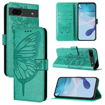 Embossed Butterfly Leather Phone Case, For Google Pixel 7 Pro, For Google Pixel 7, For Google Pixel 6a, For Google Pixel 6 Pro, For Google Pixel 6, For Google Pixel 5a 5G, For Google Pixel 5 XL / Pixel 4a 5G, For Google Pixel 5