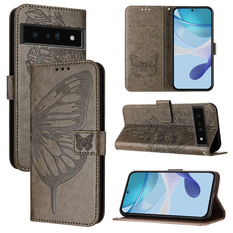 Embossed Butterfly Leather Phone Case, For Google Pixel 7 Pro, For Google Pixel 7, For Google Pixel 6a, For Google Pixel 6 Pro, For Google Pixel 6, For Google Pixel 5a 5G, For Google Pixel 5 XL / Pixel 4a 5G, For Google Pixel 5