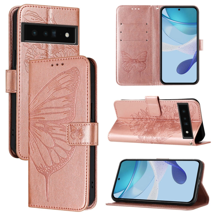 Embossed Butterfly Leather Phone Case, For Google Pixel 7 Pro, For Google Pixel 7, For Google Pixel 6a, For Google Pixel 6 Pro, For Google Pixel 6, For Google Pixel 5a 5G, For Google Pixel 5 XL / Pixel 4a 5G, For Google Pixel 5