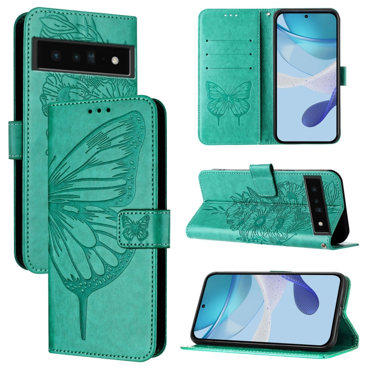 Embossed Butterfly Leather Phone Case, For Google Pixel 7 Pro, For Google Pixel 7, For Google Pixel 6a, For Google Pixel 6 Pro, For Google Pixel 6, For Google Pixel 5a 5G, For Google Pixel 5 XL / Pixel 4a 5G, For Google Pixel 5
